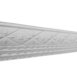 PU Foam Ceiling Decorative Cornices, Size 249x3x24 cm, White Color | Zakharef Company