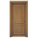 Premium natural wood door, size 235 x 115 cm, light brown color, thickness 6 cm, model EX02