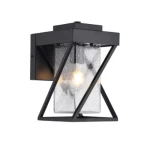 إنارة سور خارجي E27، لون أسود، مقاس 17 × 20 × 28 سم