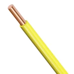 لفة سلك كهرباء مفرد 0.5 ملم²، 600/1000 فولت، نحاس مصمت عزل (PVC 105°C) مقاوم للحرارة، أصفر | كابلات الشرقية
