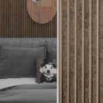 ألواح خشبية داخلية، عرض 20 سم، سماكة 120 ملم، بني