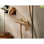 خلاط شاور ذهبي، موديل أشر، ابعاد 21×16×28 سم