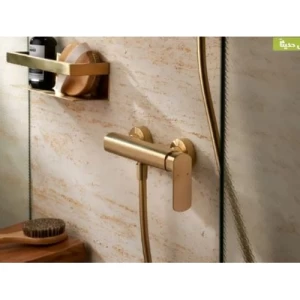 Gold Shower Mixer 21×16×28 cm, Model Asher | Abyat Company