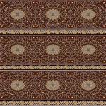 Heat set Mosque Mat Dark red, Pile Height 12 mm, Islamic Design, Model Super Al-Quds