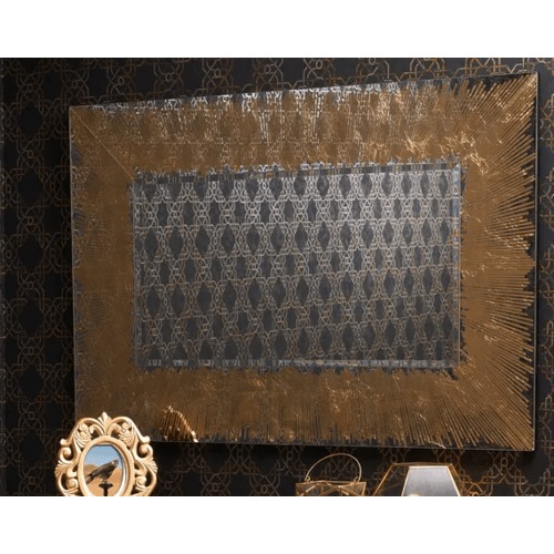 Rectangular Wall Mirrors 120x80x1.5 cm, Gold Color Hans Design | Abyat Company