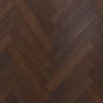 Modern HDF Parquet Flooring, 8mm Thickness, Dark Brown Color, Model CHX_6311A&B_08