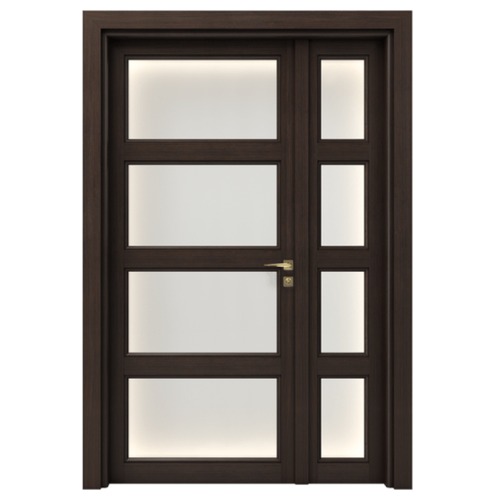 Premium Wooden Double Door 160×235 cm, Dark Brown | 