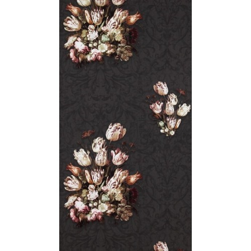 Floral Wall Decoration 10m x 0.53m Dark Gray | Balbaid Decor Company Model 17801