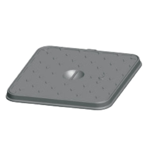 Manhole Cover Cast Iron 500×500 mm Square, 1.5 Tons Load, Gray | Saudi Cast Company