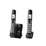 Panasonic Cordless Telephone with Dual Handsets, Black Color