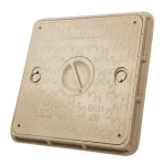 Manhole Covers Al Muhaidib Made of  Fiberglass size 70x70 cm    Color Beige