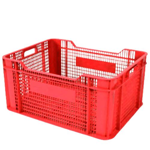 صندوق بلاستيك HDPE مقاس 51×39×24 سم أحمر، موديل 70QAR | مصنع الفريدي للصناعات البلاستيكية