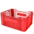 HDPE Plastic box for food storage, size 51×39×24 cm, red color, model 70QAR