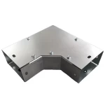 كوع حامل كابلات كهرباء مصمت 90 درجة افقي (IN) صلب مجلفن ساخن بعد التصنيع، سمك 2.0 ملي، جدار 100 ملي، عرض 750 ملي | بحرة