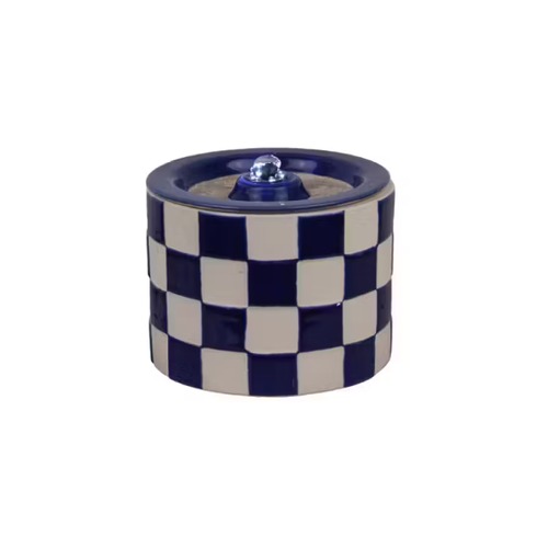 Ceramic Decorative Fountain 18.4 × 14.3 cm White with Black | Zahrat Al Rayyan Establishment