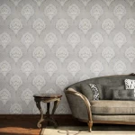 wall covering, Size 10 mx50 cm, Light Gray Color, Classic design 