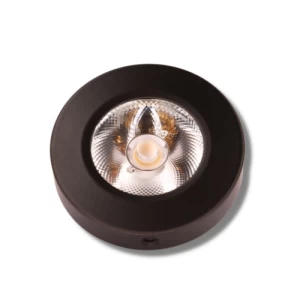 Small LED Spotlight 3W Power 7.5 cm Diameter 1.5 cm Height Black | Matkel Store