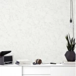 ورق حائط نقشات طول 15.6 م، عرض 100 سم، لون بيج فاتح عروق رمادي