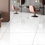 Floor Porcelain Tiles Size 80 x80  cm, White Color, Statuario Model