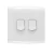 Electrical light switch 2 gang 2 way 20 Amp ALF Alfanar Size 7×7 cm Color White 
