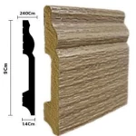 نعلات فايبر PS، سمك 1.4 سم، مقاس 240×9 سم، لون بني فاتح، رقم الصنف 4512