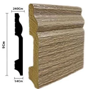 PS Fiber Skirting Thickness 1.4 cm Size 240×9 cm Light Brown | YT-98804096