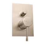 Italian Two Way Concealed Shower Mixer, 16×11.4×10 cm, Nickel Matte