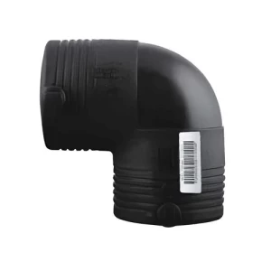 HDPE Plastic Electrofusion Elbow 90°, Size 110mm, Length 195mm, Black | Union Pipe industry KSA