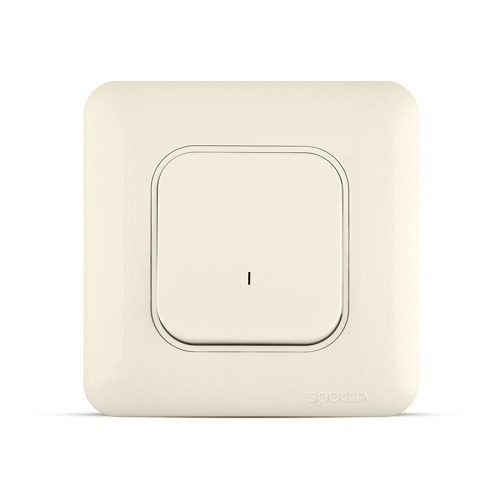 20A Double Pole Switch with LED Indicator, 1 Gang, Beige, 7x7cm, 250V | Spectra