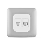 فيش كمبيوتر كات 6 مزدوج، لون فضي فاتح، 7×7 سم | سبكترا 