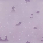 Kids Wall Decoration, Size 10 mx50 cm, purple Color