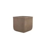 أصيص نبات مربع، أسمنتي خرساني، بني، عرض 40 سم، ارتفاع 40 سم، طول 40 سم.