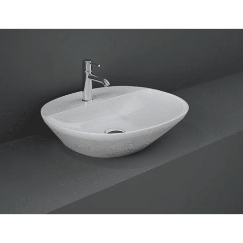 Over Counter Bathroom Washbasin 50x42 cm, Height 13 cm, Alpine White | RAK Ceramics