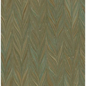 American Wallpaper Dark Green Color Wavy Design, Size 10mx0.53m | Balbaid Decor Company