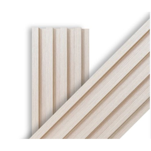 Corrugated PVC Wood Replacement 16 x 290 cm, Light Beige | Luxury line