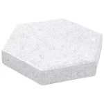 Interlock floor tiles, dimensions 20x23 cm, height 6 cm, Hexagonal design, white color | Al Wasd Industrial