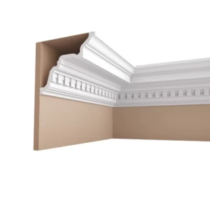 كرانيش فوم PU ديكور للاسقف مقاس 200×12.5×12.5 سم لون أبيض | شركة زخارف