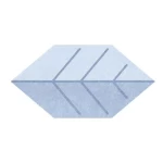 بلاط Kayak للأرضيات بتأثير حجري، لون أزرق، سماكة 10 مم، مقاس 33 × 17 سم