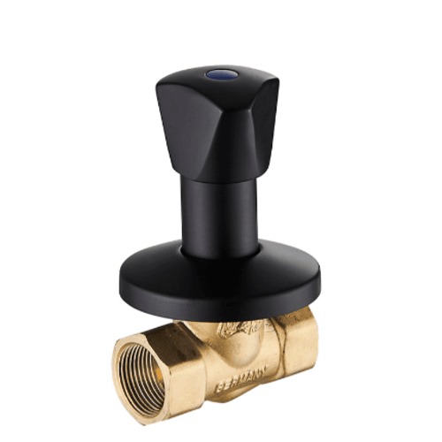 Hidden Brass 3 Way Valve Size 3/4 inch, Matte Black Color | Alsaggaf company