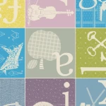 فينيل أرضيات PVC بازل لغرف الاطفال الوان متعددة، سماكة 2.6 مم، موديل 27012231