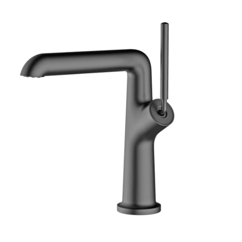 Automatic Short Washbasin Mixer Grey Color, Model LOLO | Al Muhaidib Sanitary and Ceramic
