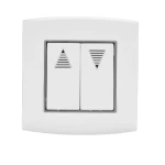 مفتاح كهرباء مزدوج ثنائي القطب مع مؤشر ليد 20 امبير أمنية الفنار مقاس 7×7 سم اللون ابيض بحلقة سوداء