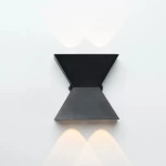 LED Wall Mounted Outdoor Light, Dimensions 16 x 15 x 5 cm, Black Color