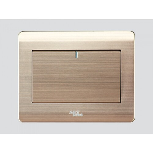 Intermediate Switch 7x7 cm Gold Color 16 Amp | Art DNA