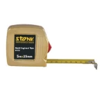 شريط قياس هندسي معدني هندي ستوني ابعاد 25×5 مم، لون ذهبي كروم