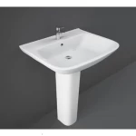 مغسلة حمام قاعدة ارتكازية، 65×53.5 سم، لون أبيض جبال الألب | راك للخزف