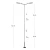 Aluminum lighting pole, length 12 m, thickness 4 mm, base 40 mm