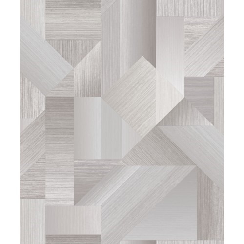 Geometric Wallpaper Gray 10m x 0.53m, Model G56629 | Balbaid Decor Company