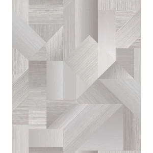 Geometric Wallpaper Gray 10m x 0.53m, Model G56629 | Balbaid Decor Company