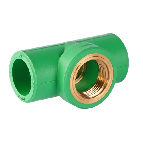 PPR Tee with Female Insert Size 25 mm Pressure 25 bar Green | ALMUIF PIPES